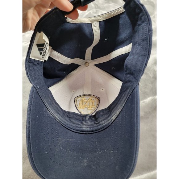 Notre Dame Fighting Irish Adidas Hat Adjustable Baseball Style Cap Hat White - Picture 4 of 5